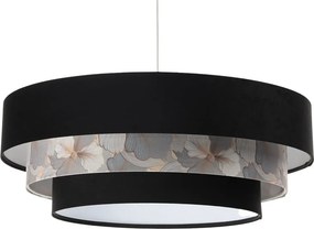 Czarna lampa wisząca z motywem kwiatów - 3X S449 N3-P63