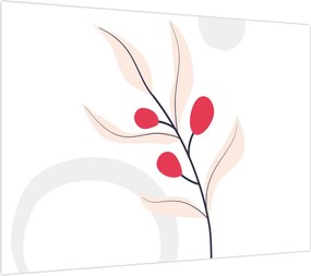 Obraz na szkle - Różowa abstrakcja kwiatowa N⁰3 (70x50 cm)