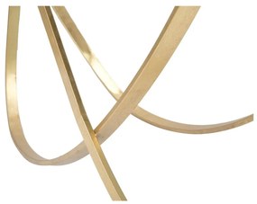 Konsola w czarno-złotym kolorze ze szklanym blatem 40x120 cm Ring – Mauro Ferretti