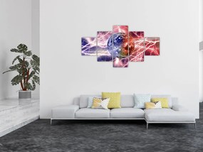 Obraz - Kula ziemska pod prądem (125x70 cm)