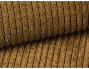 Musztardowa sztruksowa rozkładana sofa 195 cm Nona – Makamii