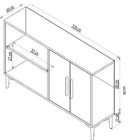 Szafka Ahart White and Gold