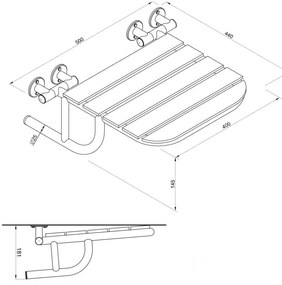 Siedzisko prysznicowe białe