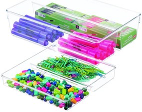 Dwupoziomowy organizer do szuflad kuchennych iDesign Linus, 31x20 cm