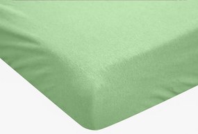 PrzytulneMieszkanie.pl Prześcieradło nieprzemakalne JERSEY 70x140 cm zielone