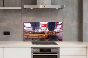 Szklany Panel Samochód w Blasku Miejskich Świateł