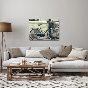 Obraz - Vintage rower z kwiatami (70x50 cm)