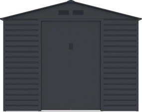 Szopa ogrodowa z ocynkowanej stali - Antracyt - 7,17 m² - ADELMO