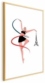 Plakat Gimnastyka artystyczna 29,7x42 cm z ramą złotą z marginesem ARTGEIST B
