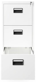 Metalowa szafa kartotekowa SARA V3, 460 x 1020 x 620 mm, biała