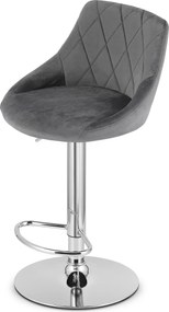 PROMOCJA Szare krzesło barowe VELVET KAST II. jakość
