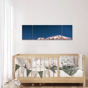 Obraz gór i nocnego nieba (170x50 cm)