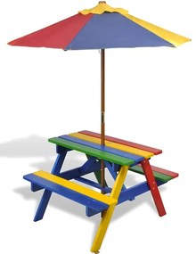 Kolorowy stół piknikowy dla dzieci S8-E94