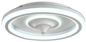 Biała lampa sufitowa LED ze zdalnym sterowaniem/z wentylatorem Alan – SULION