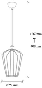 Czarna metalowa lampa wisząca Opviq lights Desponia