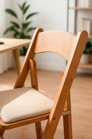 Zestaw 4 skadanych krzese Wala z drewna