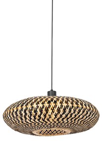 Orientalna lampa wisząca czarny bambus 50 cm - OstravaKolonialny Oswietlenie wewnetrzne