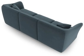 Niebieska aksamitna sofa 292 cm Tokyo – Cosmopolitan Design