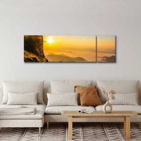 Obraz doliny w porannej mgle (170x50 cm)