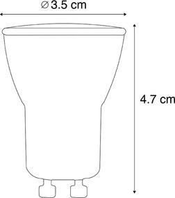Zestaw 5 ściemnialnych żarówek LED GU10 35 mm 3W 220 lm 2700K