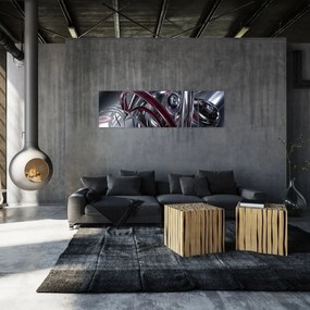 Obraz szarej abstrakcji (170x50 cm)