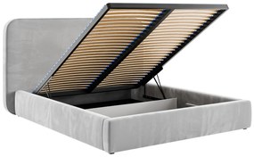 Łóżko tapicerowane z pojemnikiem i zagłówkiem 140x200 - 32 kolory F2-E65
