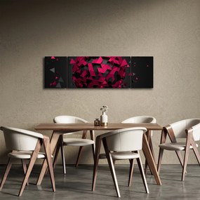 Obraz abstrakcji 3D (170x50 cm)