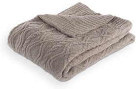 Szarobrązowy koc z mikropluszu 130x170 cm Aspen – Tiseco Home Studio