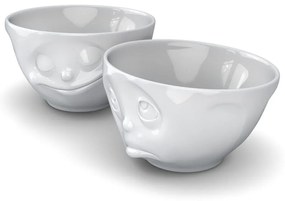 Komplet 2 białych porcelanowych szczęśliwych miseczek 58products, 200 ml
