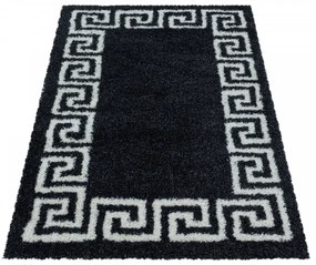 Dywan shaggy Hera klasyczny antracyt-kremowy 80 cm x 150 cm