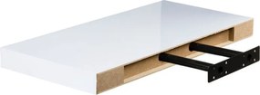 Półka ścienna STILISTA Volato biała z połyskiem,70 cm