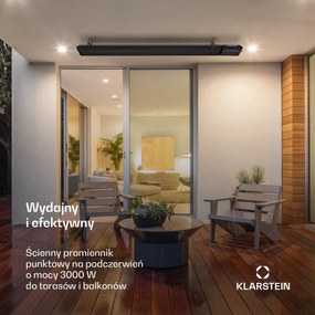 Blumfeldt Cosmic Beam 3000W Promiennik Podczerwieni na Ścianę Czarny