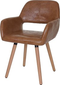 Krzesło do jadalni MCW-A50 II,  imitacja skóry, imitacja zamszu, jasne nogi