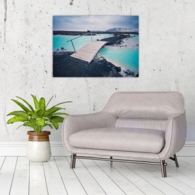 Obraz drewnianego mostu (70x50 cm)