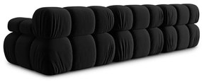 Czarna aksamitna sofa 282 cm Bellis – Micadoni Home