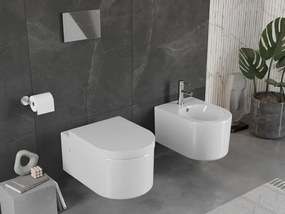 Mexen Sofia miska wc z deską wolnoopadającą twarda, biała połysk - 30798000
