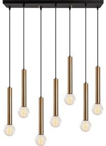 Žyrandol na lince TEMPO 7xE27/40W/230V złoty