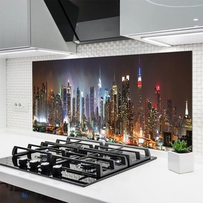 Panel Szklany Światła Nocnego Nowego Jorku