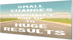 Szklany Panel Napis na Łące pod Niebem