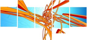 Obraz - Splecione linie, abstrakcja (125x70 cm)