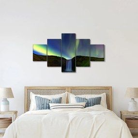 Obraz - Zorza polarna na Islandii (125x70 cm)