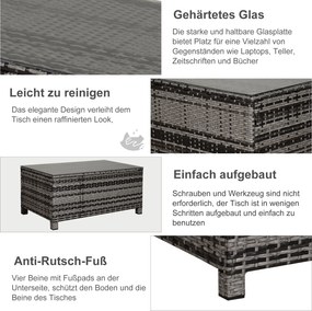 Outsunny stolik ogrodowy, 85 cm x 50 cm x 39 cm
