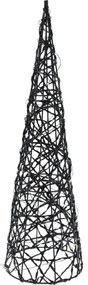 Stożek świąteczny LED Blackwire czarny, 12 x 40 cm