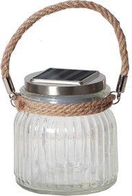 Szklany solarny lampion LED Star Trading Jamjar, wys. 11,5 cm