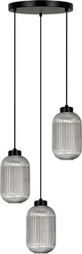 Wisząca lampa z długimi kloszami grafitowa N1-S00