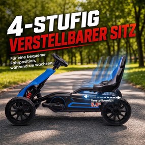 HOMCOM Elektryczny gokart dla dzieci 3-5 km/h, 2-stopniowa regulacja prędkości, pas bezpieczeństwa, koła EVA, dla 3-8 lat | Aosom PL