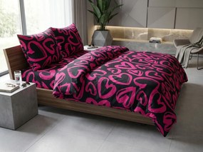 PrzytulneMieszkanie.pl PrzytulneMieszkanie.pl Pościel z mikrofibry AMORYS różowa Rozmiar pościeli: 2 szt 70 x 80 cm | 160 x 200 cm