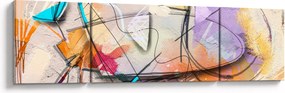 Obraz - Abstrakcja, ptaszek (170x50 cm)