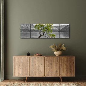 Obraz drzewa na środku jeziora (170x50 cm)