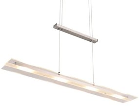 Szara lampa wisząca LED ze szklanym kloszem Milos – Trio